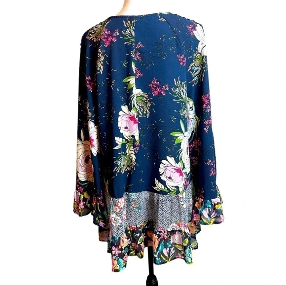 TIME & True open front, ruffled kimono/duster - Picture 7 of 10